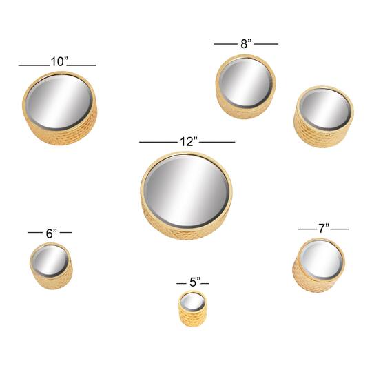 CosmoLiving by Cosmopolitan Gold Metal Glam Wall Mirrors Set